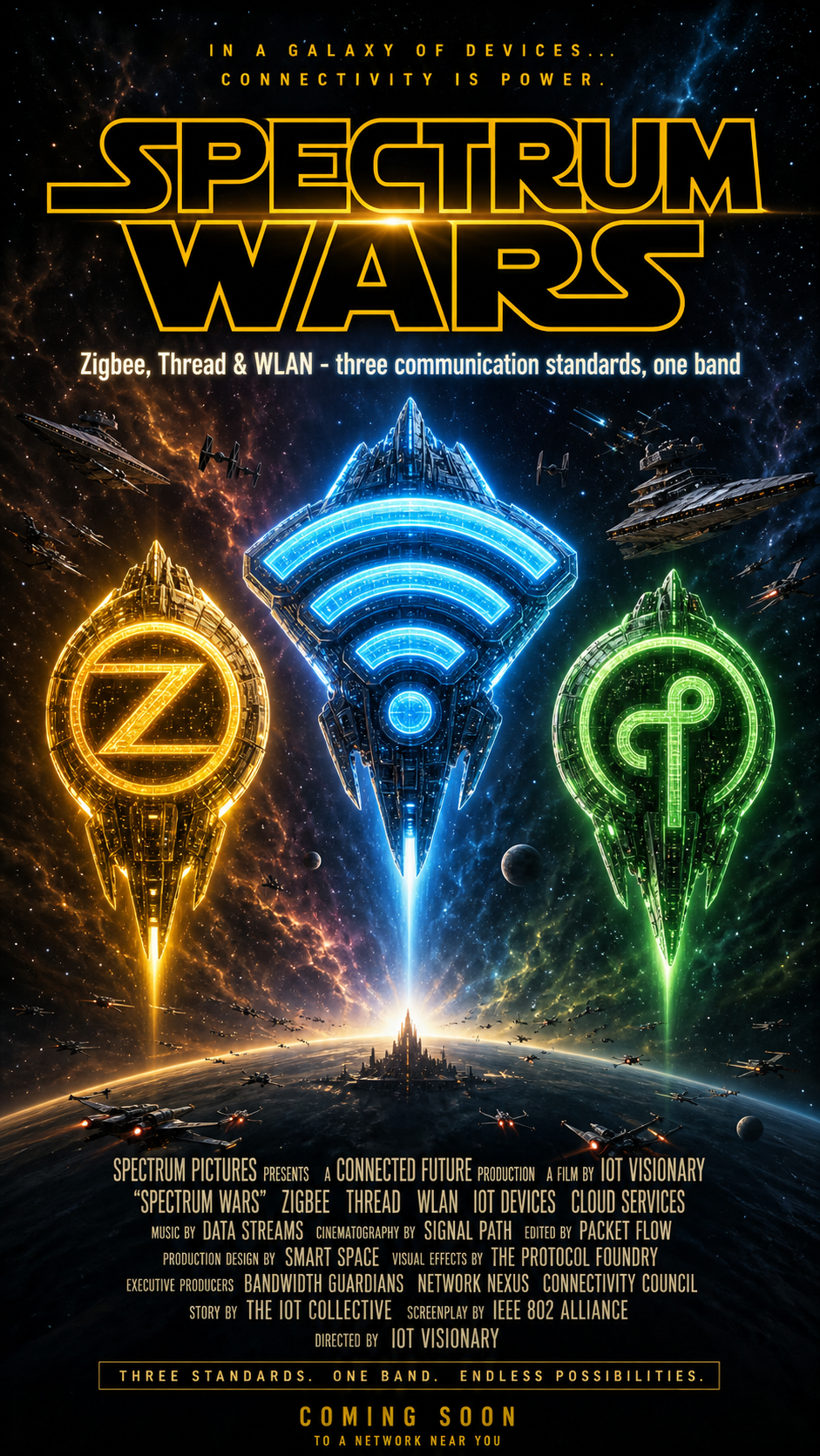 Spectrum Wars: Zigbee, Thread & WLAN — Three Wireless Standards, One Band